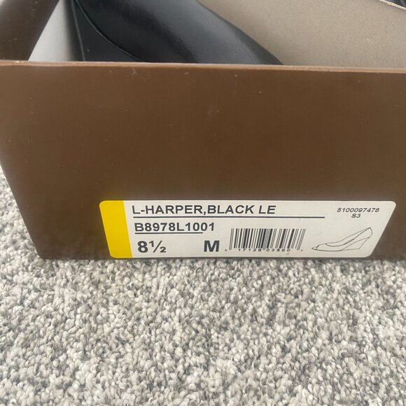 Franco Sarto Harper Black Peep Toe Wedge Heels - Size 8.5 (Box Included) - Picture 8 of 9